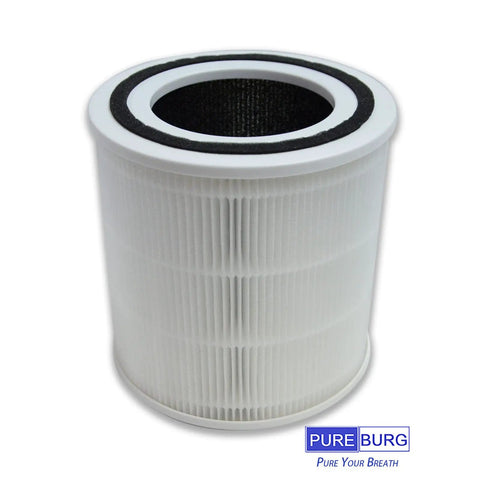 2-Pack H13 HEPA Air Filter With Activated Carbon For TT-AP005 Purifier cylindrical filter showing outer pleats and inner carbon layer