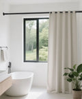 No Drill Tension Curtain Rod Set 51 To 168 Inches For Indoor Or Outdoor Use Extra Long Curtain Rod Above Bathtub