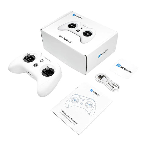 LiteRadio 3 Remote Control Transmitter With Nano Bay For External TX Module And FPV Simulator Configurator, white package