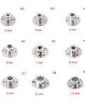 Various sizes of Rugged One Piece Flange Shaft Coupling No Sweat Setup And Heavy Duty High Hardness Build Awesome For Motor Guide Shaft Optical Axis Bearing Mounts Diy Gear Mods 4Mm