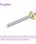 400mm Lead Screw Kit With Brass Nut For 3D Printer And CNC Machines, 8mm Diameter, 2mm Pitch, Stainless Steel, Fully Threaded Rod, T8x2, Sweet For Stepper Motors close-up view