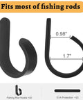 Close-up of fishing rod hook, dimensions 0.98 x 1.7 inches, part of Wall And Ceiling Mounted Fishing Rod Holder Rack Holds Up To 10 Rods With 20 Hooks