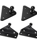 10mm Ball Stud Gas Strut Mounting Bracket Heavy Duty Kit with 2 L Type and 2 Flat Type displayed on white background