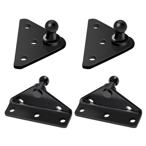 10mm Ball Stud Gas Strut Mounting Bracket Heavy Duty Kit with 2 L Type and 2 Flat Type displayed on white background