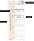 Built Like A Tank Heavy Duty 100 Pack Time Cards For CR1000 Digital Time Clock showing weekly shift tracking layout.