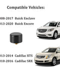Chevy GMC Cadillac Ford Lincoln Buick Mercury Antenna Delete Cap Cover, black aluminum, shown with compatible Buick cars