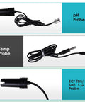 All In One Water Quality Tester 6 In 1 Real Time pH EC TDS Salinity SG And Temperature Monitor probe components layout