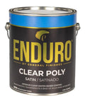 Enduro Water Based Clear Poly Satin Finish 1 Gallon A Durable Low Odor Sealant For Cabinets Furniture And Trim Ideal For DIY Projects Sprays Smooth Even Coverage can