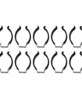 Tool Organization Made Easy With Spring Clips And Narrow Base For Stable Slip Free Storage, rubber grip in two rows of six clips.