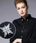 120 Pairs Fresh Silver Butterfly Clutch Tie Tacks With Quick Spring Lock Pin Backs For Zero Fuss Earring Security That Are Totally Solid And Dope For Snapping On Your Go To Accessories Or Daily Street Style Vibes, shown with a star-shaped brooch.