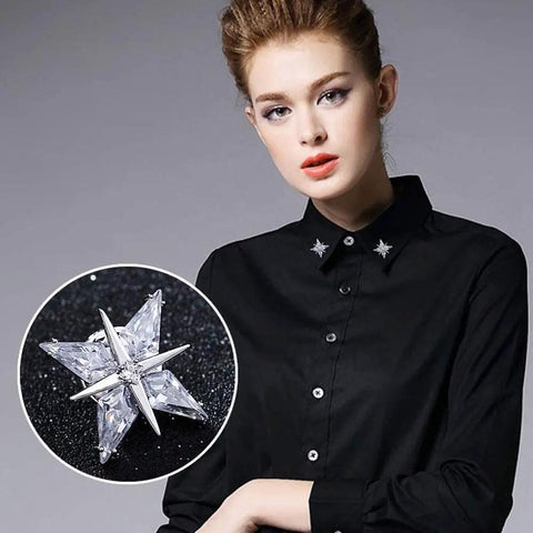 120 Pairs Fresh Silver Butterfly Clutch Tie Tacks With Quick Spring Lock Pin Backs For Zero Fuss Earring Security That Are Totally Solid And Dope For Snapping On Your Go To Accessories Or Daily Street Style Vibes, shown with a star-shaped brooch.