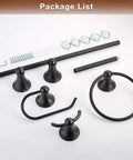 Oil Rubbed Bronze Bathroom Hardware Set With Four Must Have Essentials Toilet Paper Holder Towel Ring Towel Hook and Bar