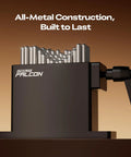 Falcon Flexible Fixture for Laser Engraving, fast clamping adjustable pin jig with all-metal construction side view
