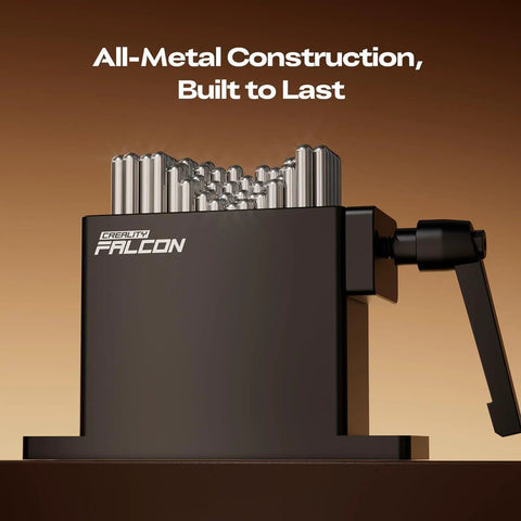 Falcon Flexible Fixture for Laser Engraving, fast clamping adjustable pin jig with all-metal construction side view