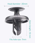 20 Pcs Engine Under Cover Push-Type Retainer Clips Replacement Kit For Toyota And Lexus Cars with dimensions and measurements shown