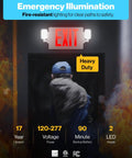 12 Pack Exit Signs With Emergency Lights Red 6-Inch High Letters Adjustable LED Side Lighting Backup Battery 120-277V