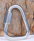 Stainless Steel Carabiner Heavy Duty Safety Lock For Climbing Caving Rappelling Firefighting Rescue And Industrial Rigging Up To 60kN Load Capacity 6mm Ideal For Outdoor Adventures Worksites And Industrial Rigging In Harsh Environments
