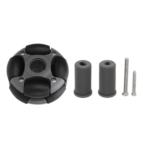 nylon 360 degree robot wheel with shaft couplings and screws