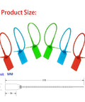 200 Pieces Nylon Cable Ties With Self Locking Security Seals For Cargo Handling Postal Jobs And Storage Marking Tasks In Assorted Bright Colors To Keep Your Stuff Organized And Safe No Fancy Tools Needed, showing red, green, and blue ties.