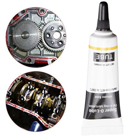 Premium White Silicone Grease For O Rings Seals Waterproof Plumbing Lube Multi Use Food Grade Safe clear tube with gear images