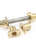 8mm Lead Screw 200mm Length Bi Directional with 2 Brass Nuts for 3D Printers