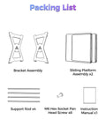 Packing list for Rock Solid CFS Workstand For 3D Printing With Dual Layer Pull Out Design And 15 Kg Load Capacity.
