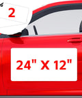 Two Pack Blank Vehicle Magnets 24 By 12 Inches With Rounded Corners Great For Car Ads And Fleet Branding On Cars Trucks And Buses