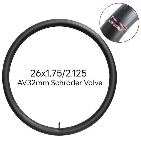 Two Pack 26 Inch Bike Inner Tubes 26x1.75 To 2.125 With AV32mm Schrader Valve for Mountain Road City Cruiser Bikes Reliable Replacement Tubes