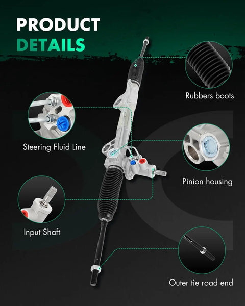 Power Steering Rack And Pinion Complete Assembly Replacement For Ram 1500 2002 2006 2WD and Ram 2500 3500 2003 2006 2WD close-up