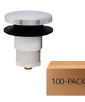 No Sweat Replacement Bathtub Drain Stopper With 3 8 Inch Stem Polished Chrome Tip Toe Bath Plug in a 100-pack box.