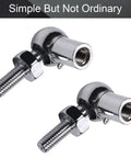 Two Pack Rod End Ball Bearings With Stud M6 Female Thread 6mm Bore A3 Steel Zinc Coated Silver Tone
