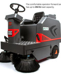 Ready To Roll Ride On Industrial Floor Sweeper Packaged With Long Life Lithium Battery And Grip Tight Solid Tires for easy trash collection.