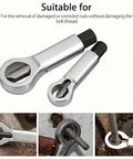 3 Piece Metal Nut Splitter Set, Heavy Duty Nut Breaker And Remover Tool, Manual Pressure Nut Splitter For Stripped Nuts