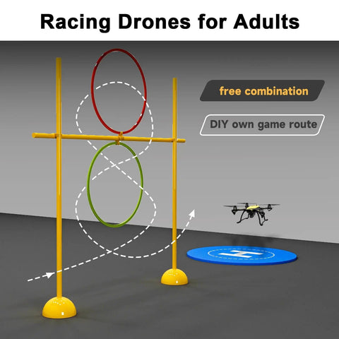 Dope High Speed Drone Racing Obstacle Course Kit With 60cm Takeoff Pad 53 Piece Practice Arena For Indoor And Outdoor Flying
