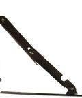 Rock Solid Universal Folding Shelf Bracket Warm Brown Heavy Duty Fold Down Support For TV Mounts side view showing compact design.