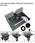 Heavy Duty Aluminum Router Table Insert Plate With Sharp Centering Bushing Solid Woodworking Milling Gear view from above with precise adjustment features.