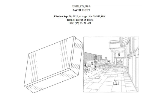 Diagram of Dope 9 By 12 Inch Paver Light For Driveways And Patios With 2700K Warm White Glow Glare Free Outdoor LED Brick Light.