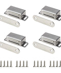 Stainless Steel Magnetic Cabinet Catches For Kitchen Doors Cupboards And Drawers No Slam Self Closing Hardware Reliable Four Piece Set