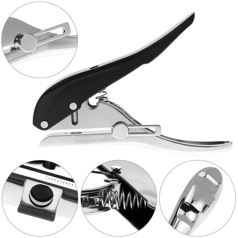 Beefy Built To Last Handheld Hole Punch 8mm Five Sixteenth Inch For Cards Tags Plastic Cardboard Zinc Alloy Construction