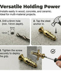 Steps to install Pro Grade Heavy Duty Door Hinge Repair Kit With 6x14mm Short Expansion Screws for wood doors