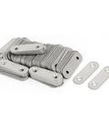 Heavy Duty Stainless Steel Corner Braces And Flat Mending Repair Plates 200 Pack, 5 x 1.5 cm, sturdy fasteners for DIY projects.