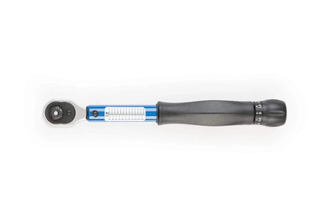 Ratcheting Torque Wrench With A 2 To 14 Nm Range And 18 To 124 Inch Pounds Readout Three Eighth Inch Drive Left And Right Threading Dial