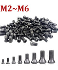 Rock Solid Carbon Steel Hex Socket Grub Screws M2 M2.5 M3 M3.5 M4 M5 M6 assorted sizes in a pile with threaded design.