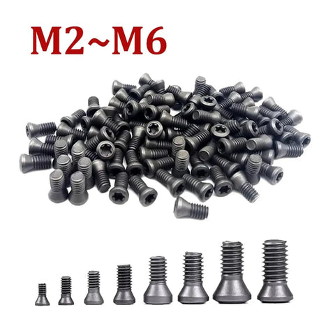 Rock Solid Carbon Steel Hex Socket Grub Screws M2 M2.5 M3 M3.5 M4 M5 M6 assorted sizes in a pile with threaded design.