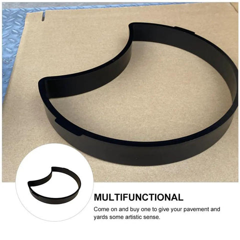 Crescent Moon Patio Molds Set For DIY Walkways, 3 Pcs Concrete Stepping Stone Molds For Garden Paths in black ABS plastic