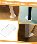 Clear Plastic Leveling Shims For Furniture Wobble Fix 32 Piece Wedge Set under table legs, stabilizing on uneven floors.