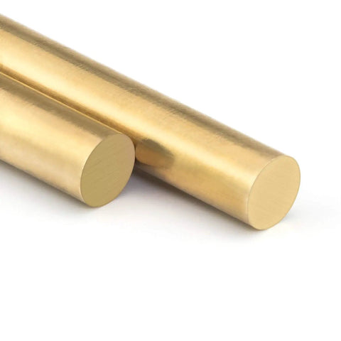Brass Round Rod Stock Seven Eighths Inch Diameter Twelve Inch Length Lathe Bar for Metalworking, DIY Projects, Jewelry Making