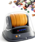 All In One Stone Polishing Kit With Rock Tumbler And Polishing Grits For DIY Gemstones Includes Rough Stones And Rotating Bucket