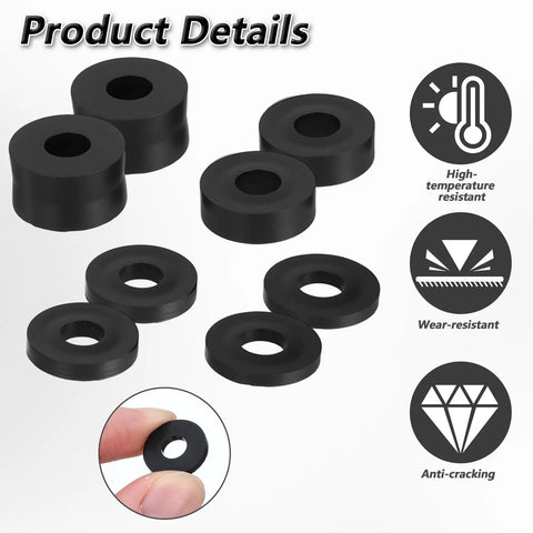 40 Piece Round Spacer Assortment Kit With Four Sizes Versatile Handy Anti Vibration Spacers For Screws Ideal For DIY Electrical Repair And Home Car Projects with high-temperature and wear resistance icons
