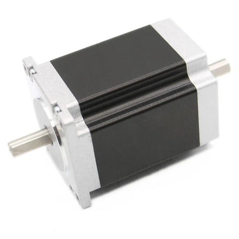 Nema 23 Stepper Motor 1.8 Degree 1.89Nm 3A Dual Shaft 57mm Frame 8mm Shaft For 3D Printers CNC Machines Engraving And Automation Projects Precision High Torque Stepper For Precise Motion, dual-shaft motor view